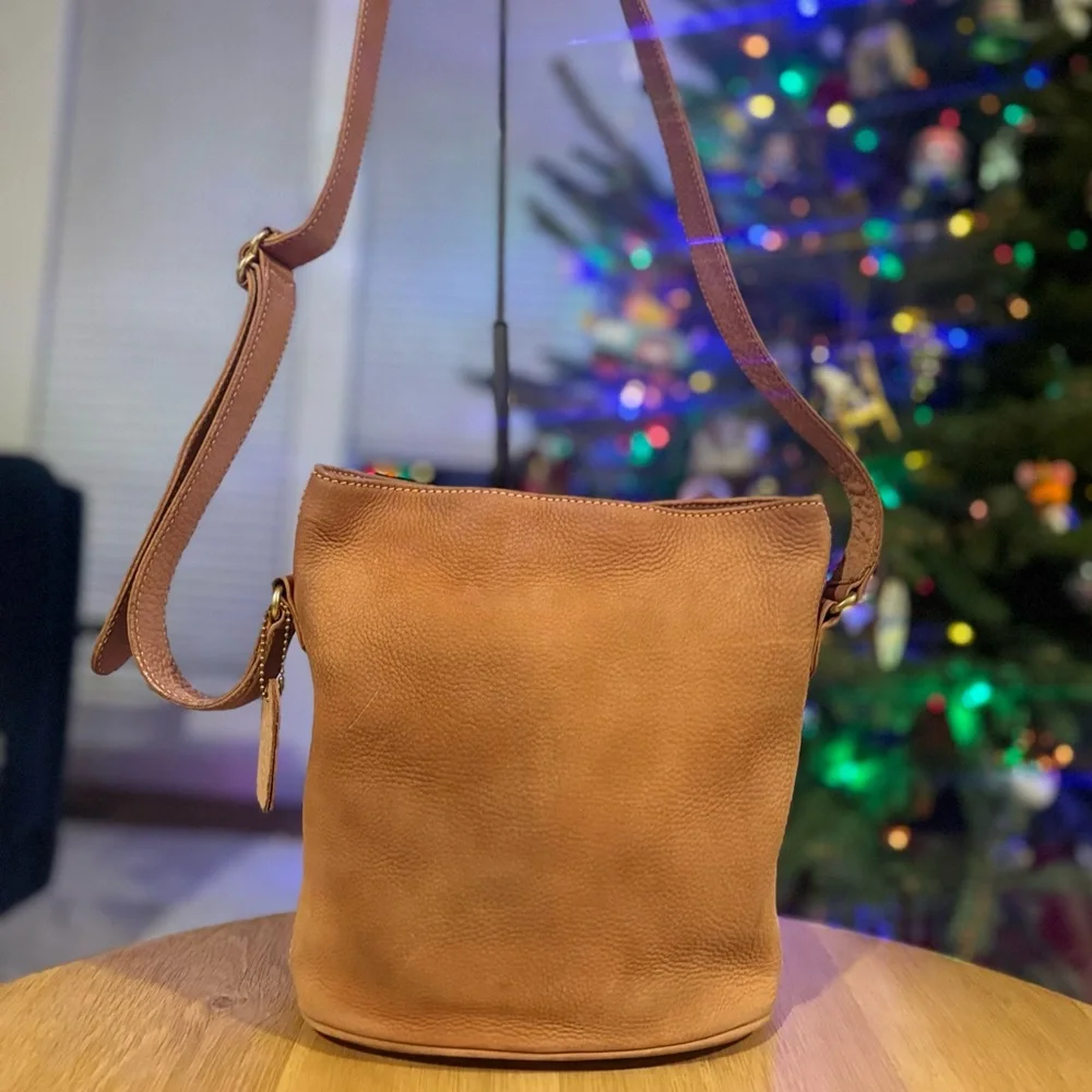 Vintage Coach Sonoma Nubuc Small Bucket Zip Bag From 1997 - Picture 1 of 14